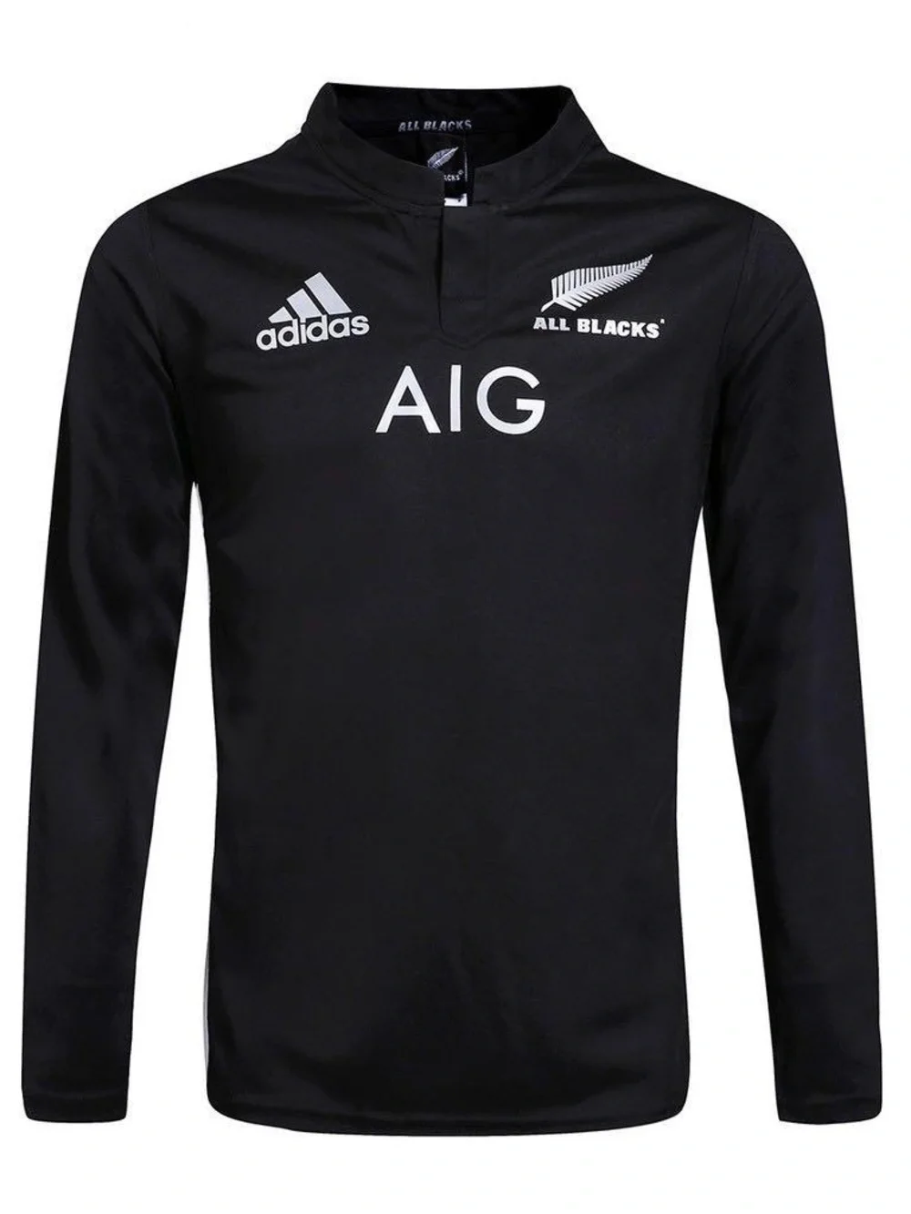 Adidas New Zealand All Blacks AIG Rugby Jersey Long Sleeve Black- Large